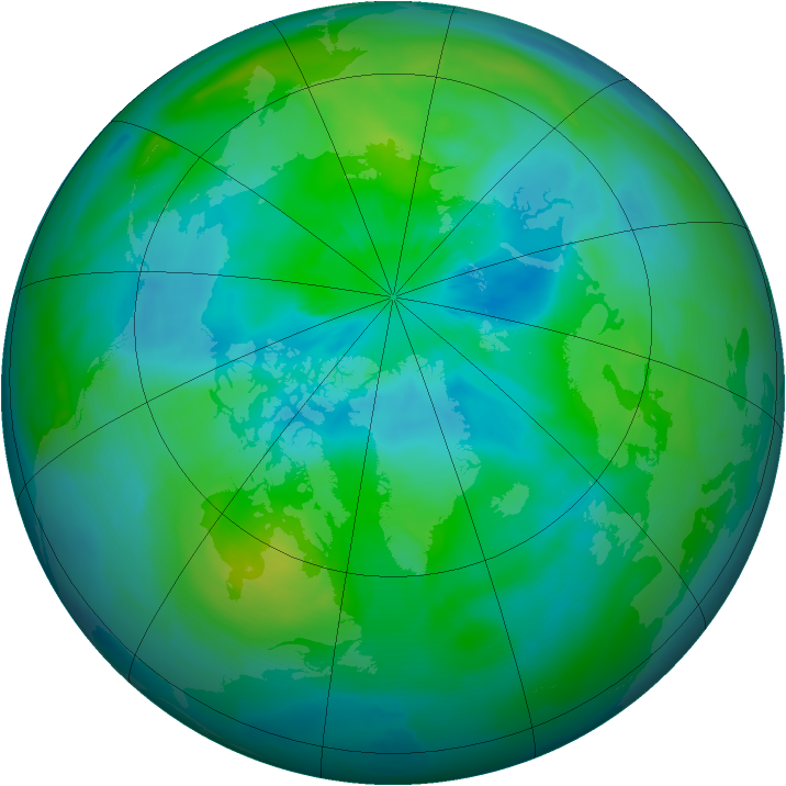 Arctic ozone map for 19 September 2010